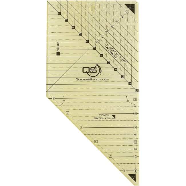 3 Inch Square Ruler Quilters Select - Non-Slip Ruler - 3 in 1 - Square & Triangle - Combo ...