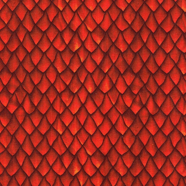 Red Dragon Scales Fabric