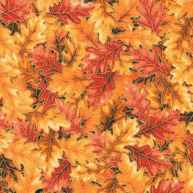 Sweet Pumpkin Spice Fabric - Autumn Leaves - The Quilt Shop