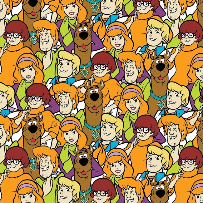 Scooby Doo Packed Characters Fabric