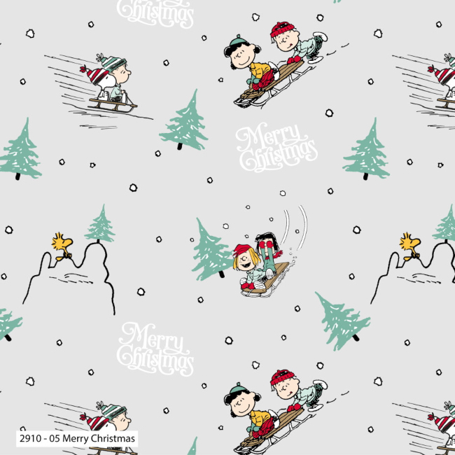 Snoopy Merry Christmas Fabric