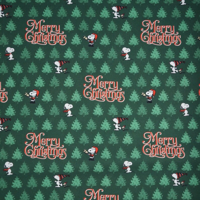 Peanuts Snoopy Merry Christmas Fabric