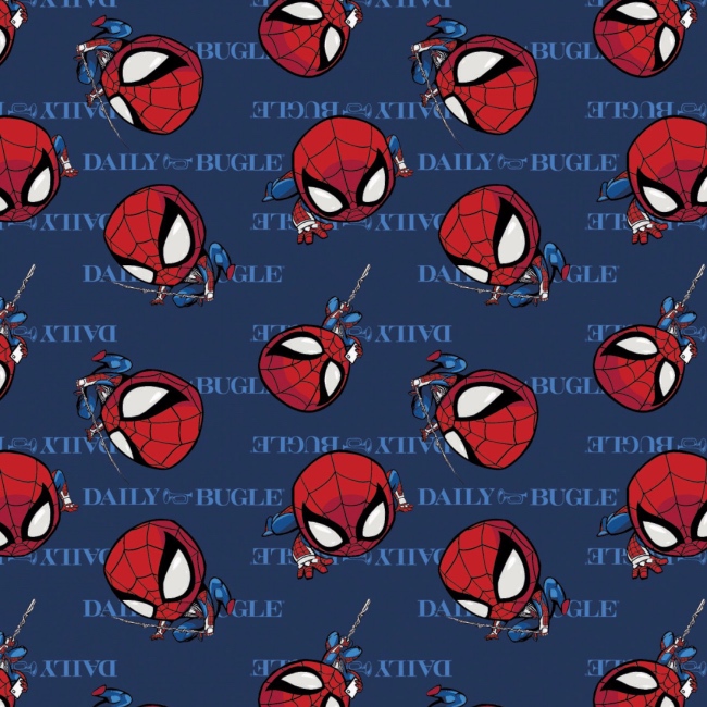 Spider-Man Fabric Navy Daily Bugle