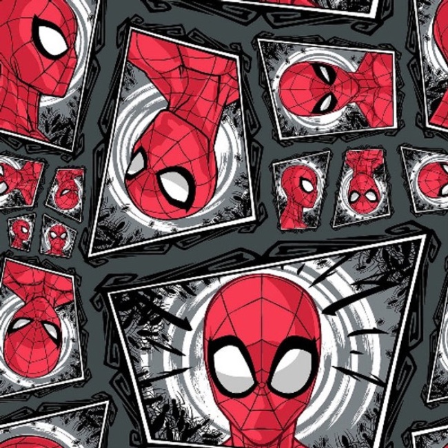 Spiderman Comic Swirl Fabric - Half Metre - The Quilt Shop
