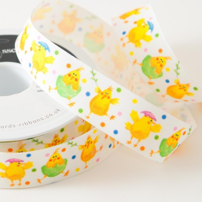 Spring Chick Product Spring Chicks Grosgrain Ribbon 5m - The Quilt Shop