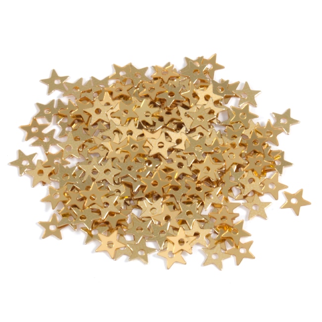 Sequins Stars 5mm Gold