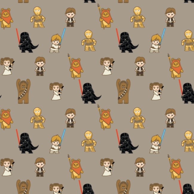 Star Wars Kawaii Fabric Beige