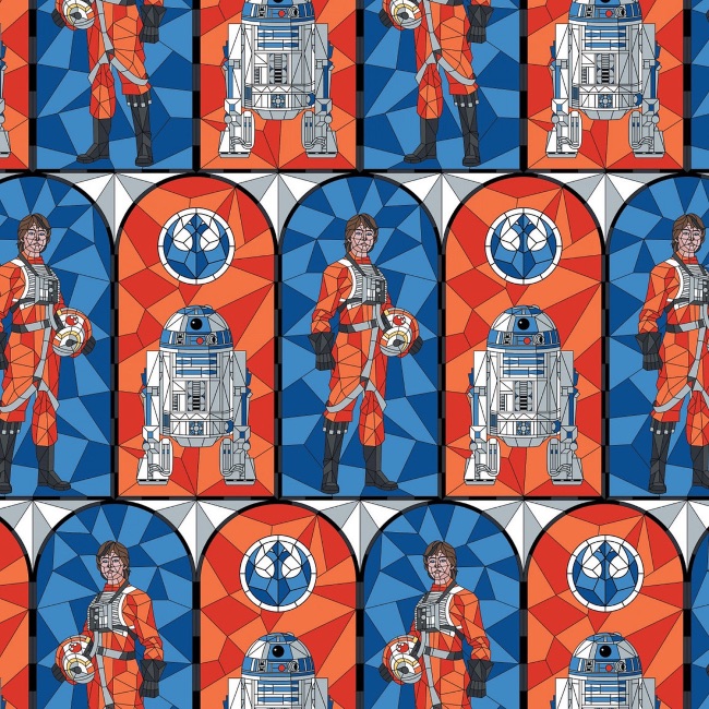 Star Wars Stained Glass Rebellion Fabric