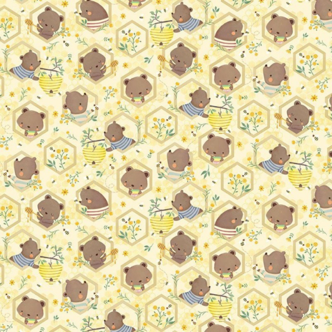 Timeless Treasures - Bees and Bears Fabric - The Quilt Shop