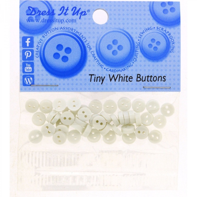 Micro Button White Tiny White Buttons - The Quilt Shop