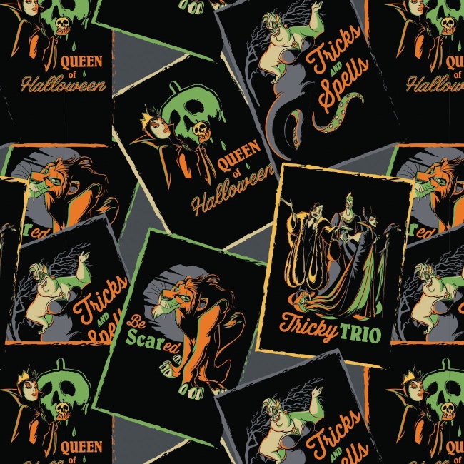 Disney Villains Halloween Character Fabric