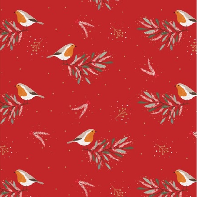 Welcome Home - Robin - Christmas Fabric