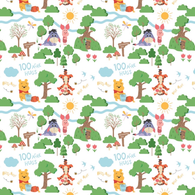 Winnie The Pooh Fabric - 100 Acres
