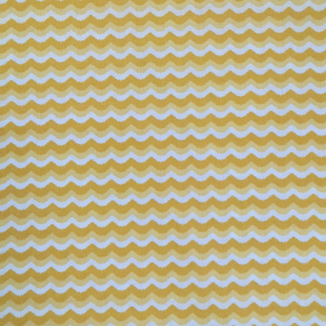Yellow Wave Pattern Fabric