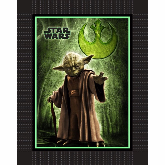 FLEECE -  Yoda No-Sew Fleece Throw Kit - UK Only