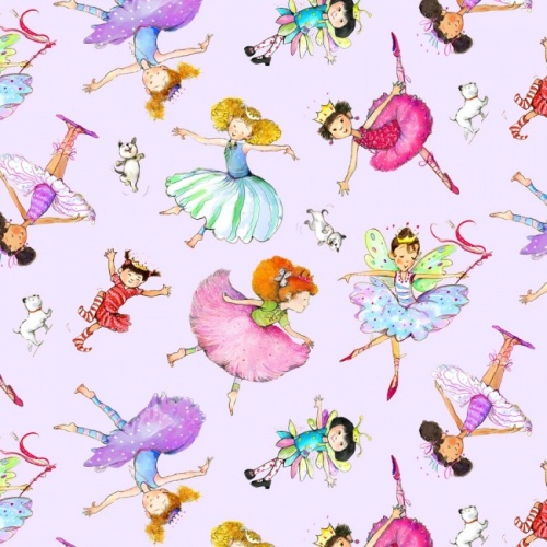 Lavender Ballerinas Fabric