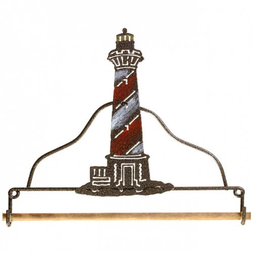 7.5in Tin Lighthouse Quilt Hanger with Dowel