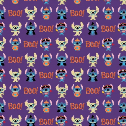 Disney Stitch Boo Halloween Fabric