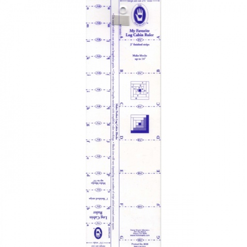 Log Cabin Ruler 1in and 2in Finished | Marti Michell