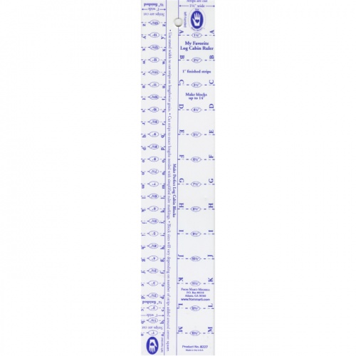 Log Cabin Ruler 1/2in and 1in Finished | Marti Michell