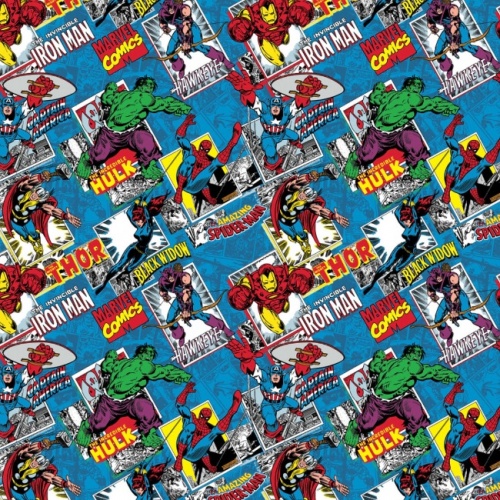 Marvel Comic Burst Blue Covers