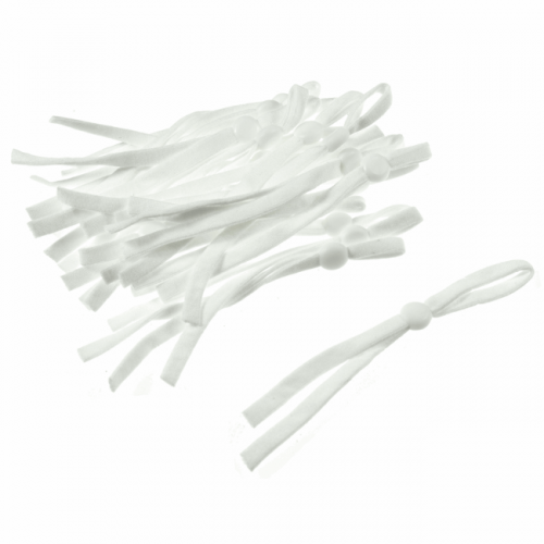 Drawstring Mask Elastic White 20ct