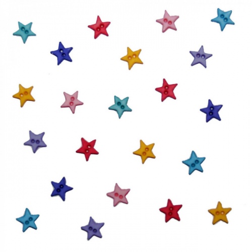 Micro Mini Stars Flirt Button Embellishments