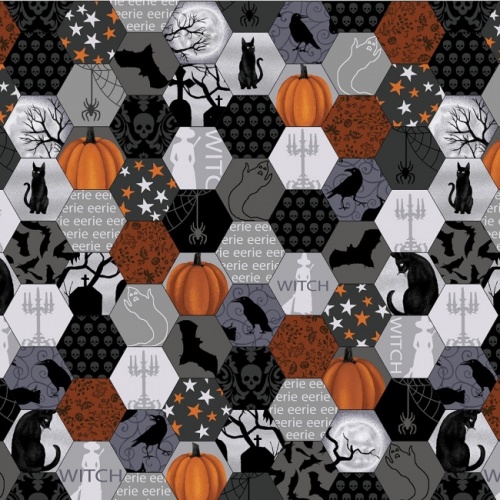 Midnight Magic - Hexies Fabric