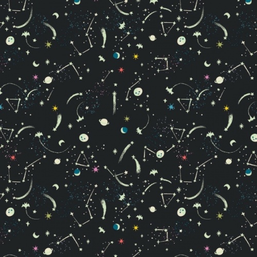 Tiny Treaters Milky Way Charcoal Fabric