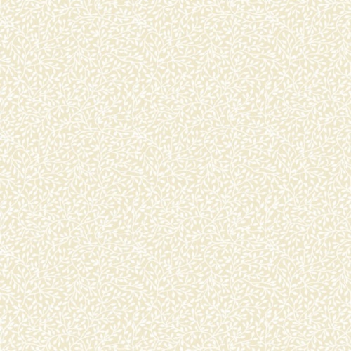 Makower Mini Leaf White on Cream Fabric 764/Q2