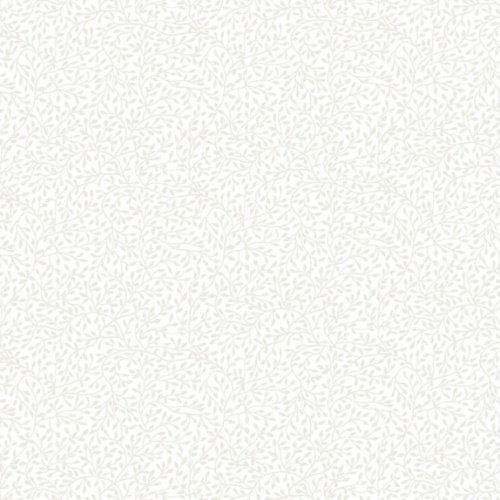 Makower Mini Leaf White on White Fabric 764/W1