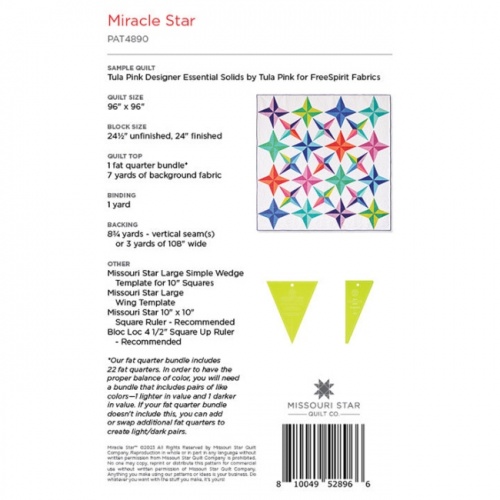 Missouri Star - Miracle Star - Quilt Pattern