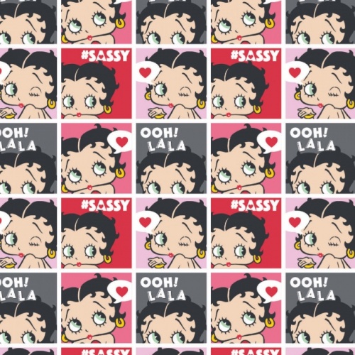 Multi Betty Boop Sassy Frames Fabric