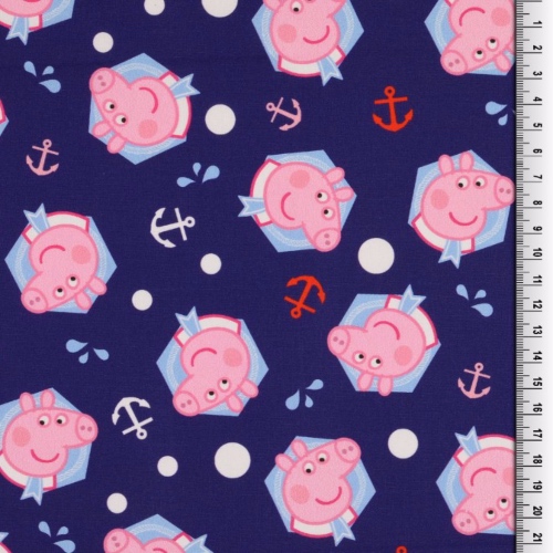 Peppa Pig Navy Fabric