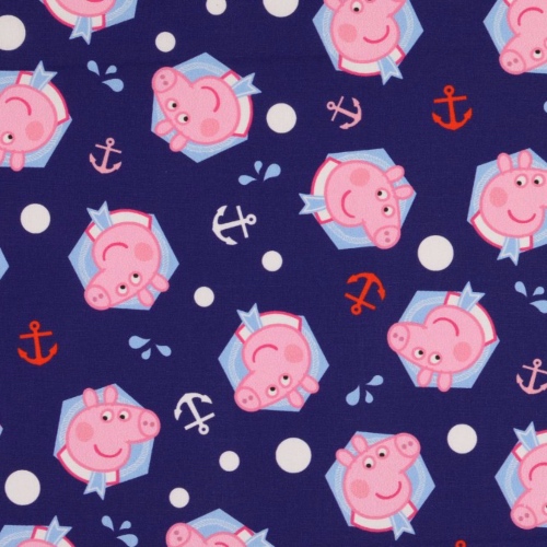 Peppa Pig Navy Fabric