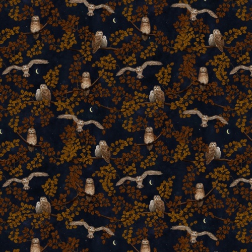 Nightfall Night Owl Fabric