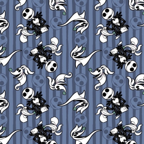 Nightmare Before Christmas Fabric - Jack and Zero