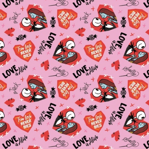 Nightmare Before Christmas Valentines Fabric