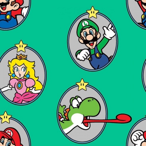 Nintendo Super Mario Badges Fabric
