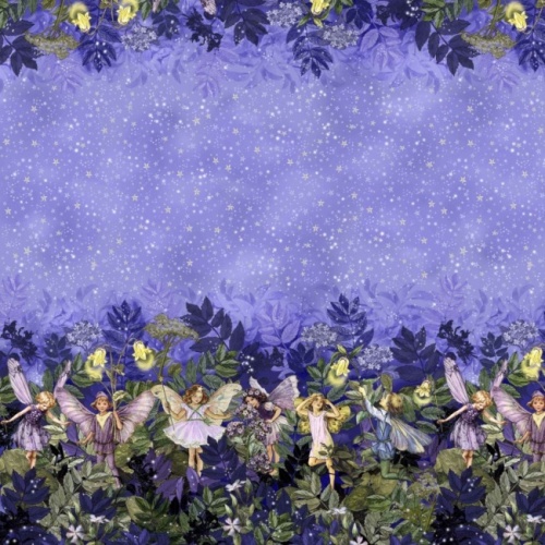 Nite Night Flower Fairies Border Metallic