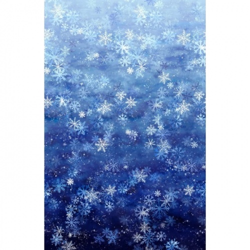 Salvia Snow Play Navy Christmas Fabric