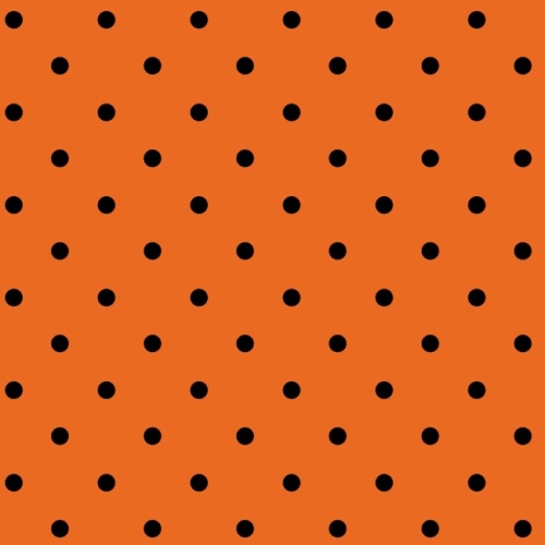 Orange & Black Small Dots Fabric