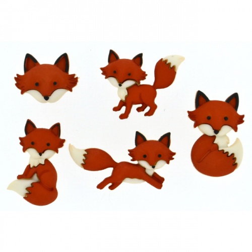 Out Foxed Button Embellishments