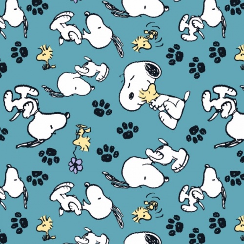 Snoopy And Woodstock - Snoopy Peanuts Fabric