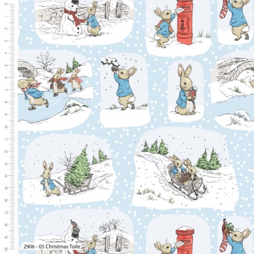 Peter Rabbit Christmas Toile Fabric