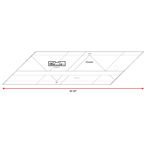 Bloc Loc Quilt-Lineal Mit Raster - Präzisionslineal Für Halbquadratische Dreiecke 14cm