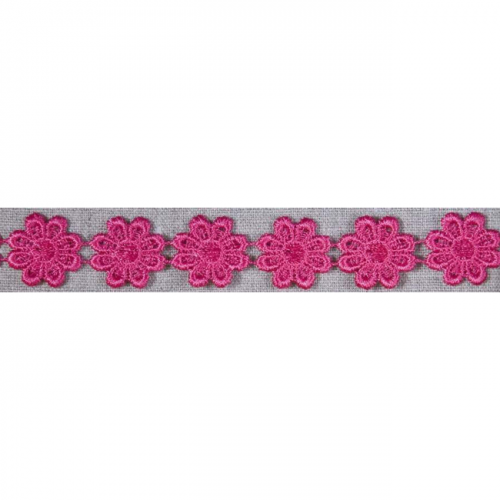 Cerise Daisy Guipure Trim