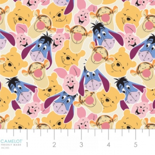 Winnie The Pooh and Friends Faces Fabric