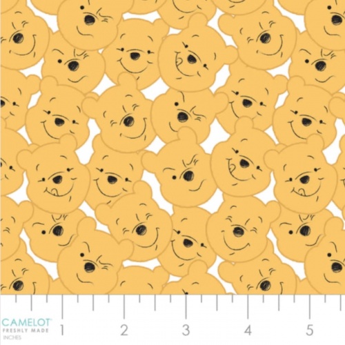 Winnie The Pooh Faces Fabric