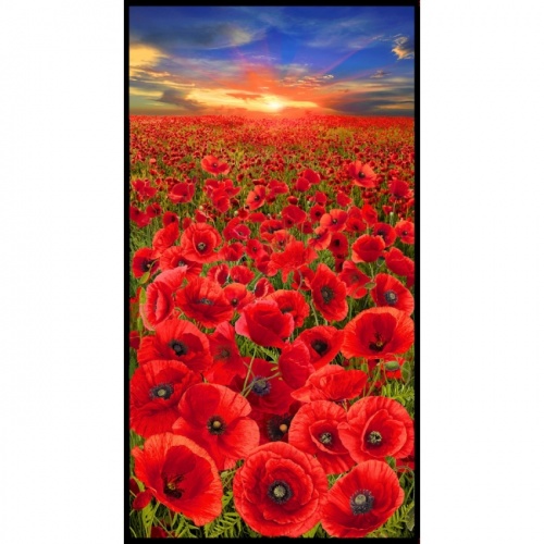 Poppy Field Fabric Panel